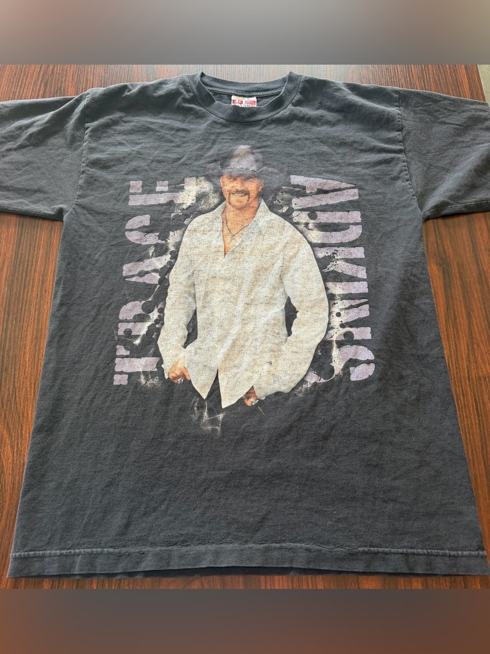 Trace Adkins Tour 2010 Concert Men’s Black Graphic T-Shirt Bayside USA Size L